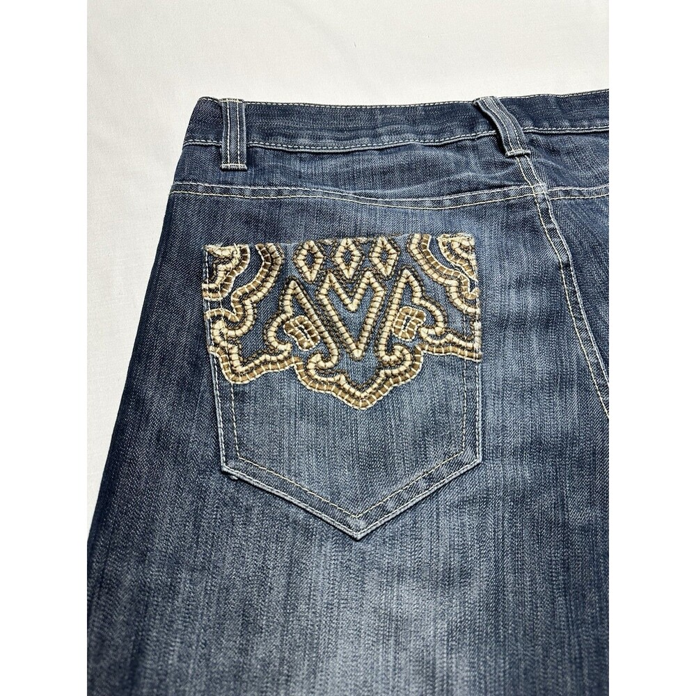 Avirex Jeans Mens 32X32 Pants Grunge Hip Hop Pockets Embroidered Design *READ** - Picture 9 of 15